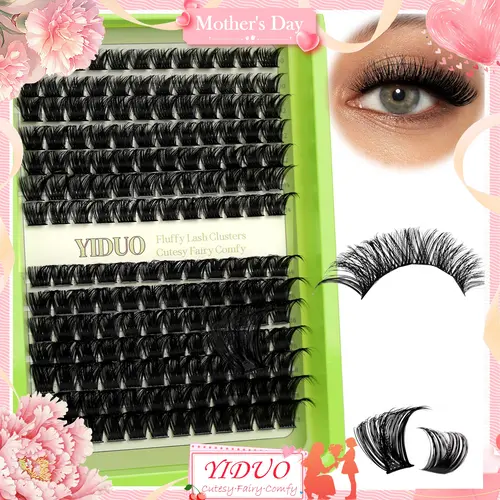 Individual False Eyelashes, Fluffy False Eyelashes, Cosmetic False Lashes, Natural Look Eyelash Extensions, DIY Eyelash Extensions, Eye Makeup Enhancement False Eyelashes, Eyelash Extensions Set, Individual Lash Clusters