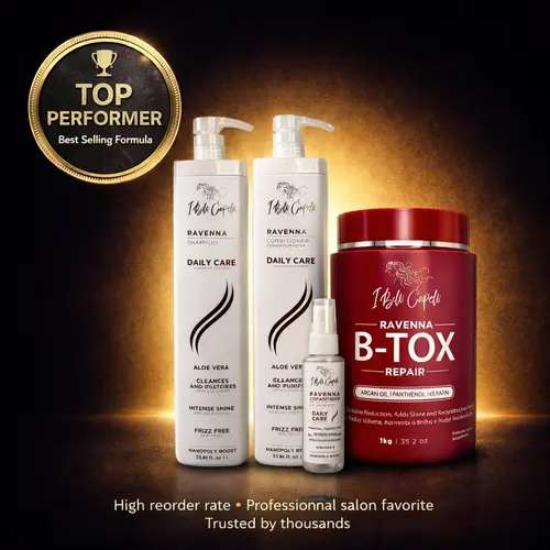 I BELLI CAPELLI Ravenna Daily Care + B-tox Repair Haircare Multi-Pack - Hydrating Shampoo, Intense Shine Conditioner, B-tox Repair Mask with Argan Oil for Straight, Radiant Shiny & Glossy Hair, Cleanser, Gentle