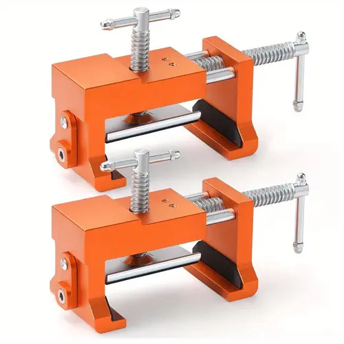 MOVATEK 2-Pack Heavy Duty Metal Steel Cabinet Claw Clamps - 2-Pack for Jobs, 440lb Load Limit, Secure Grip, Easy to Use, Face Frame Installation Tools & Hardware