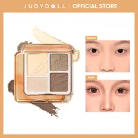JUDYDOLL 2 in 1 Highlight & Contour Palette - Face Shaping, Long-Lasting, Multi-Use Makeup Palette, Face Bronzer, Cool Toned, Natural Matte Highlighter, Blendable, Buildable Contour, Back to School