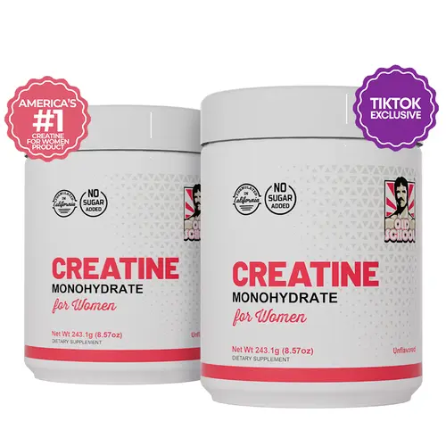 2 Pack Creatine Monohydrate for Women with Collagen and BCAA's - Fitness Supplement Powder for Muscle, Healthy Hair, Skin, Nails and Recovery