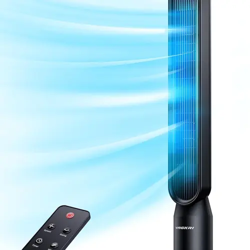 42" Oscillating Tower Fan - 4 Modes, 4 Wind Speeds, 15H Timer, 90° Horizontal & 135° Vertical Oscillation, Remote-Controlled Standing Floor Fan for Home Bedroom Office