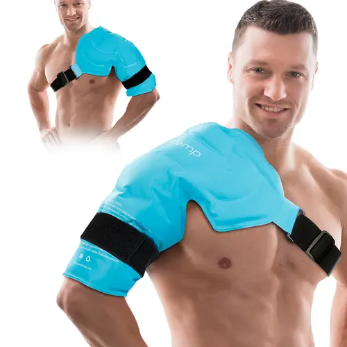 Comfytemp Cold Ice Pack Shoulder Wrap for Rotator Cuff Injuries, Reusable Gel Cold Therapy Wrap with Instant Compression for Shoulder Pain Relief, Thoughtful Gift Option, Cold Ice Packs