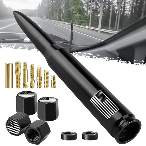 DIBMS American Flag Car  Antenna,Truck Exterior Decoration Accessories[New Upgrade Flag Design] Car Antenna Replacement for Car SUV Truck Most Auto Cars Antenna Accessories, American Flag 50 Cal  Antenna