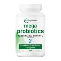Micro Ingredients Mega Probiotics 200 Billion CFU, 120 Veggie Capsules