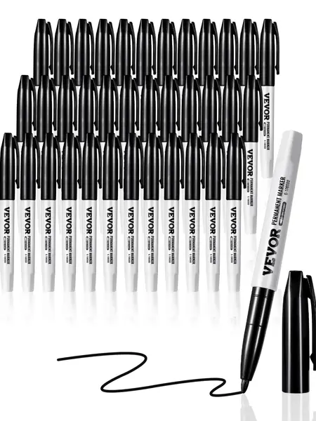 【toolupgrade】VEVOR Black Dry Erase Markers, 36 Pack Low-Odor Whiteboard Markers, Fine Point Whiteboard Markers, Easily Clean Dry Erase Markers Bulk for School Office Home