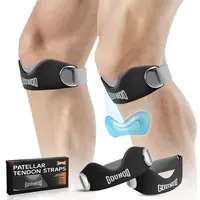 GOUNOD Silicone Patella Knee Strap - Adjustable Compression Knee Supporter, Anti-Slip Patellaband for Men, Soccer & Running Workouts, Knee Band, Gym,sohochic