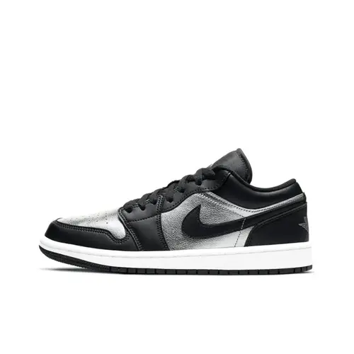 Women's Nike Air Jordan 1 Low SE Silver Toe Classic Sneakers - Modern Low-Top Casual Wear Shoes for Walking & Fashion Sports Footwear