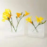 Z Gallerie Solaris Glass (Small: 8"W x 2"D x 8"H ; Large: 10"W x 2"D x 10"H) Decorative Vase Decoration Holder Bowl Ornaments Dining Table Centerpiece Vase Kit,summerwins