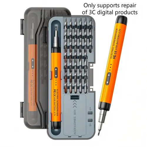 Multifunctional Electric Screwdriver Set with Storage Box, Portable USB Rechargeable Screwdriver Kit, Rechargeable Tools and Battery Screwdriver for Home and Office Use, Cordless Power Screwdriver