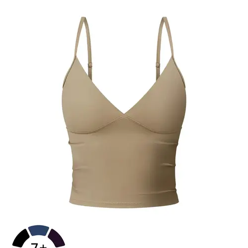 Women's Solid Color Sports Cami Top, Breathable Comfortable Sports Top, Ladies Sportswear for Indoor Outdoor Wear, Sleeveless Gym Top, Athletic Fitness Clothes, Fitted Design Activewear, Athletic Fashion, Exercise Activewear, Workout Top