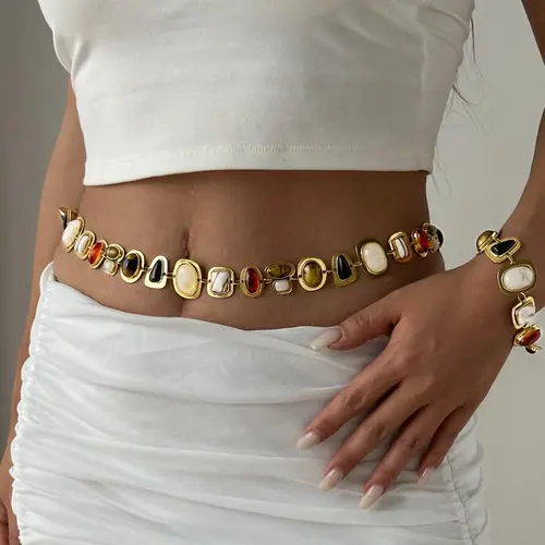 Vintage Style Body Chain, Belly Chain, Fashionable Body Jewelry for Women & Girls, Trendy All-Match & Exquisite Jewelry for Birthday Gift, Chic Waistbeads