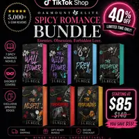 Oakmount Elite Dark Romance Series Novel Paperback Book Bundle - 7 Best-Selling Primal Desire Arc Tales (The Wallflower, Wildflower, Prey, Predator, Misfit, Psychopaths, Reckoning) by J.L. Beck, Twistfilled Same Town Fresh Stories, Gift For Book Lovers