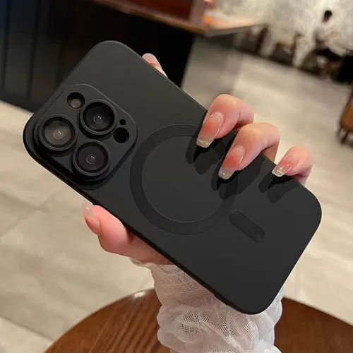 OREKROY MagSafe Magnetic TPU Phone Case with Camera Lens Protector, Shockproof Soft Back Casing for iPhone 17 16 15 14 13 12 11 Pro Max, Wireless Charging Compatible Phone Accessories with Protection [Freeship]