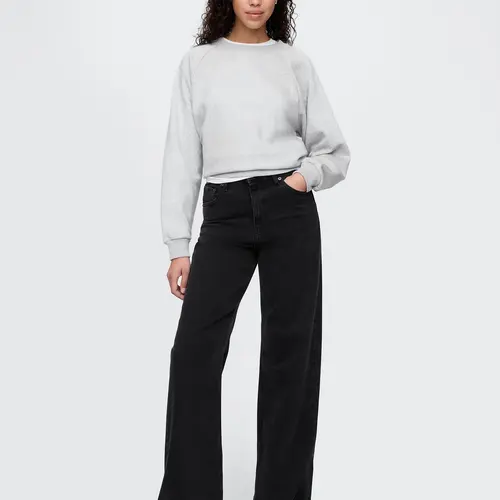 Gap Women's Curvy High Rise Stride Wide-Leg Jeans