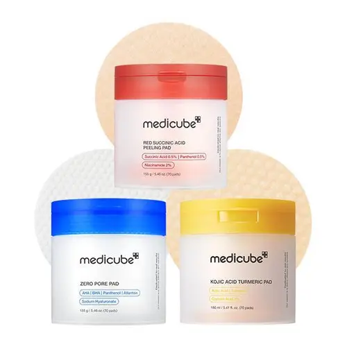 [medicube] Mix & Match Toner Pads Setㅣ Pore, Use After Spot, Brightening Care for Clear & Glass Glow SkinㅣTikTok Viral Toner Pads