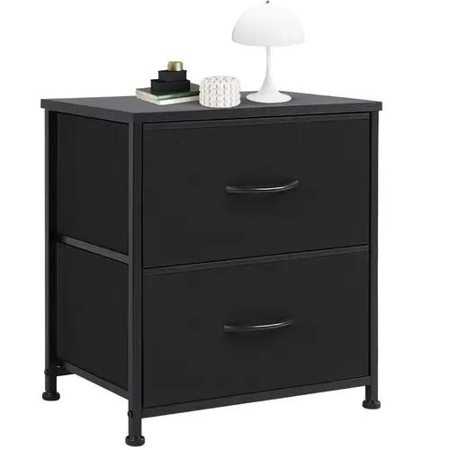 Small Fabric 2-Drawer Bedside Cabinet - Modern Bedside Table, Bedroom Nightstands, Dresser for Bedroom, Apartment Furniture, Space-Saving Storage Solution, Ideal Home Gift