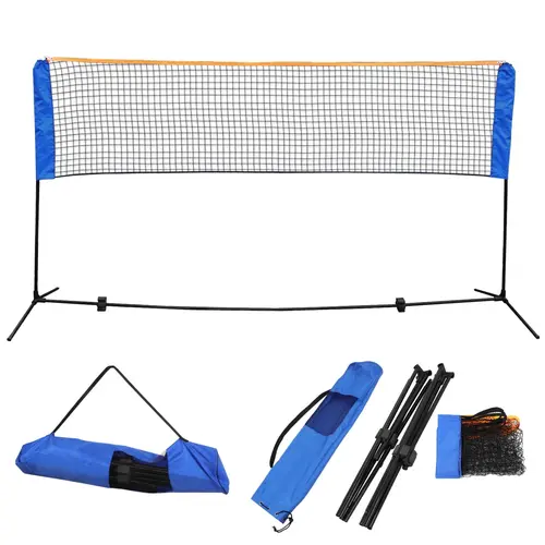 Segawe 10'x5'x3.4' Freestanding Height-Adjustable Portable Badminton Net Set, PVC Nylon Indoor-Outdoor Sports Equipment with Easy Setup, 6lb Carrying Bag, 1.5"×1.5" Mesh for Backyards, Outdoor Parks, Beaches Training Matches