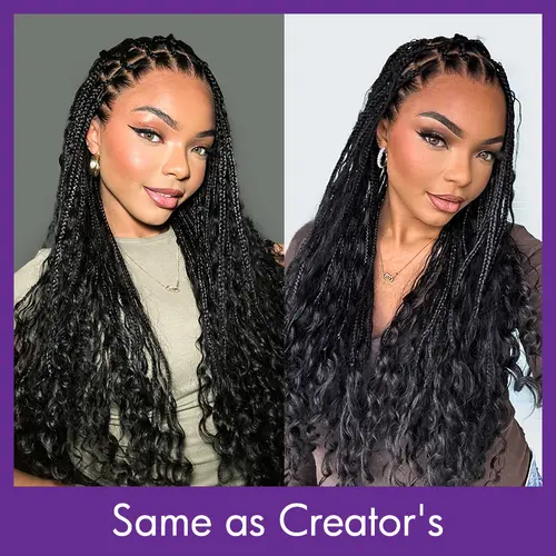 Luvme 26'' Full Lace Braided Wig Knotless Boho Braids Wig Island Twist Curls Flexi-Fit Invisi Drawstring Cap HD Full Lace Super Natural Scalp TikTokShopBlackFriday Sale — Save Big Now!, Braids Hairstyles, Island Twists