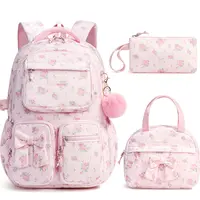 Fimibuke 3 PCS Backpack Set with Lunch Bag & Pencil Case – Lightweight SchoolBag Bookbag for Elementary Middle High School Students Cute Backpack, Back To School Shopping, School Supplies