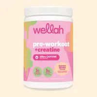 Wellah Pre-Workout + Creatine For Woman | Caffeine Supplement | 3g Creatine Monohydrate Per Serving | 200mg Natural Caffeine | 500mg L-Glutamine Per Serving | 30 Servings Fitness Dietary