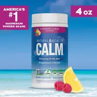 Max CALM 4 oz Relaxing Drink Mix - Raspberry Lemon Flavor - Magnesium Citrate Supplement -  4 oz (113 g) - 28 servings