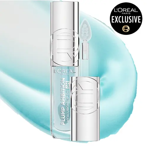 Plump Ambition pH Hyaluron Lip Oil, Color Shifting Lip Tint with 24HR Hydration, Volumizing Shine and Lasting Color, L'Oreal Paris