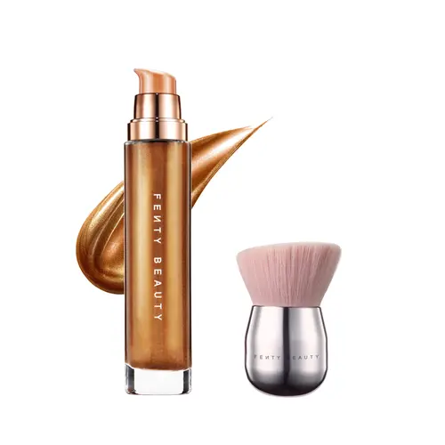 Fenty Beauty Body Glow Essentials: Body Lava Body Luminizer + Face & Body Kabuki Brush 160