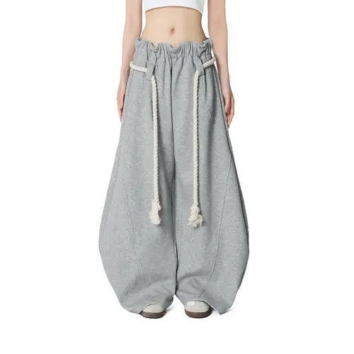 Aelfric Eden Y2K Baggy Pants Ultra Wide Leg Sweatpants 2025 Elastic Waist Trend Lantern Trouser Women's Casual Streetwear Super Baggy Barrel Sweatpants Clothes Fit,sohochic