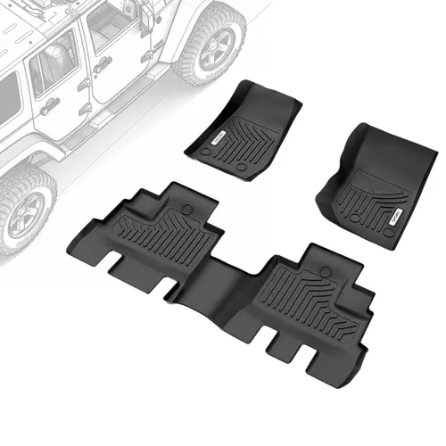【toolupgrade】OEDRO TPE Floor Mats fits 2014-2018 Jeep Wrangler JK Unlimited JKU 4 Door | Not for 2 Door and JL Models