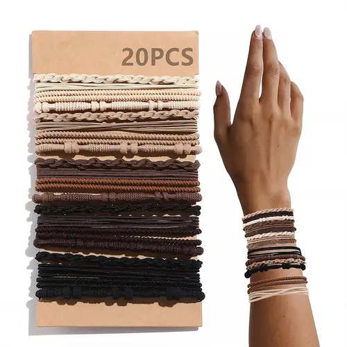 Boho Style Cute Hair Ties - Elastic Band Scrunchies, Minimalist Braiding Hairbands & Scrunchies for Thick Hair, Party & Daily Clothing Decor, Braided Bands