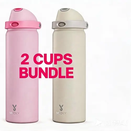Limited-Deal【MEOKY 2-CUPS Bundle】 Reusable Vacuum Insulated Tumblers, Stainless Steel Vacuum Insulated Cups (12oz,24oz,32oz,40oz Options), Leak-Proof, Keeps Cold 24H & Warm 8H, Tumbler,sohochic