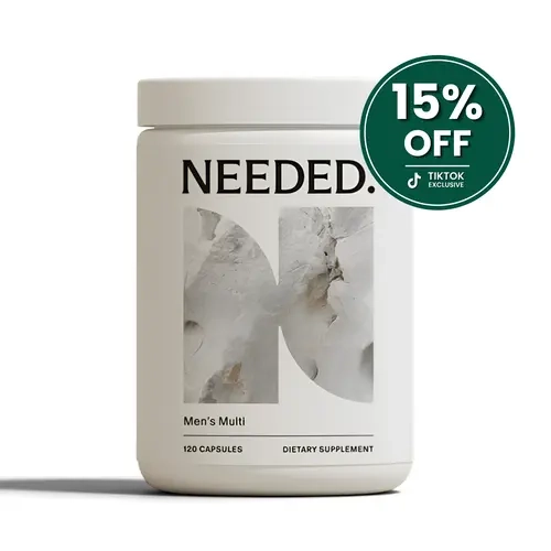 NEEDED. Men's Multi - 120 Capsules (1 Month Supply) - 25 Nutrients in Bioavailable Forms - Vitamin D3, B12 & Selenium - Energy Immune & Sperm Health - Prostate Support - Third-Party Tested - For Men's Fertility & Vitality