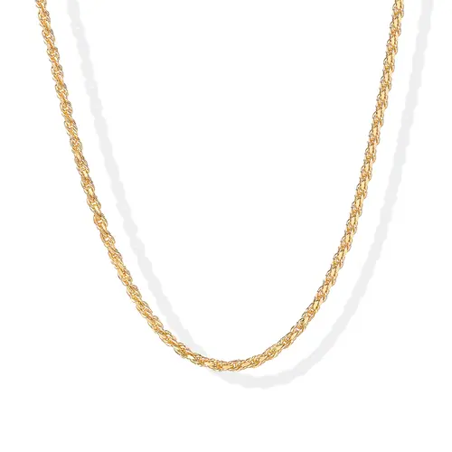 PAVOI 14K Gold Plated Rope Chain Necklace - Chain Necklaces For Women - Plated Gold Necklace For Women