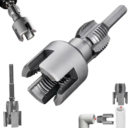 PVC Pipe Thread Cutting Tool - 1/2'' & 3/4'' Dual-Function Internal+External Threading Tool for Plumbing Repairs, DIY Home Upgrades, Clean Leak-Free Results,sohochic