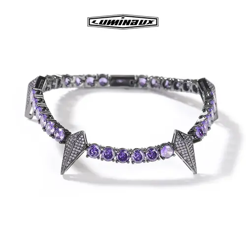 Men's Iced Out Black Panther Statement Tennis Bracelet - Copper Alloy Copper Bracelet Cuffs, D Color VVS CZ Stones, Exquisite Trendy Daily Elegant Jewelry Accessory, Panther Motif Men's Accessory, Men's Accessories