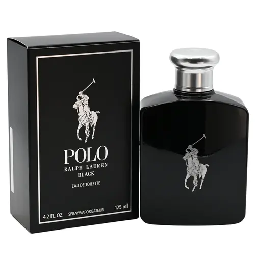 Ralph Lauren POLO BLACK Eau de Toilette - 4.2 fl oz Woody Aromatic Men's Perfume for Sale, Citrus Top Notes, Patchouli Base, Bold Confident Scent, Ideal Anniversary Gift for Him & Father's Day Gifts, Woody Musky Fragrance
