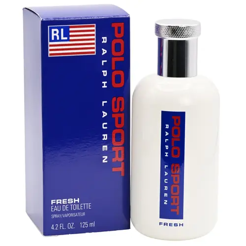Ralph Lauren Polo Sport Fresh Men's Eau de Toilette Spray (4.2 fl oz) - EDT Cologne, EDT Perfume, Citrus Woods Scent with Mandarin Sage, Herbal, Mint, Cedarwood, Lavender Notes, Gym-to-Office Fit, Everyday Wear, Boyfriend Gift, Spray Bottle