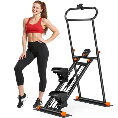 Stair Stepper for Homeworkout, Vertical Climber for Home Gym with Adjustable Pedals & LCD Display,