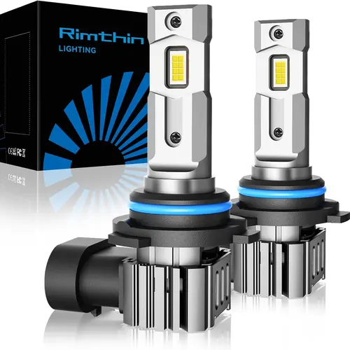 Rimthin H11/H9/9005/HB3/9006/HB4/H7 LED Headlight Kit High/Low Beam High_LM Ultra Bright Output 6000K Cool White IP68 Waterproof 1:1 OEM Halogen Size 3-Minute Plug and Play Installation Pack of 2  [Please check the images to confirm your vehicle model],to