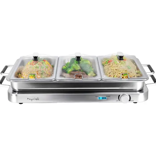MegaChef 3-in-1 Electric Chaffing Buffet Server& Warming Tray