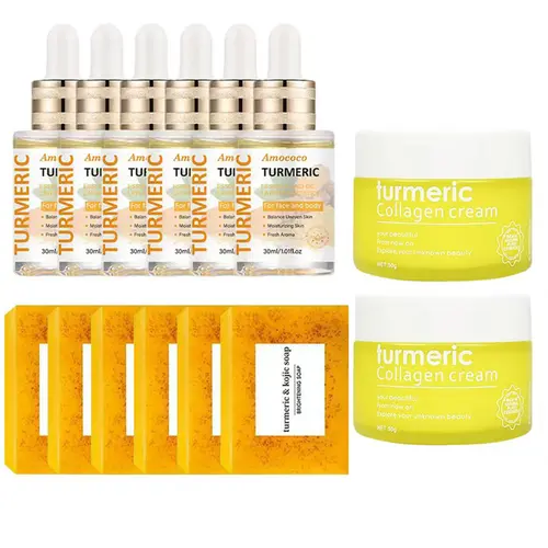 [Buy 1 Order Get Free Face Cream] Multi-Pack Skin Care Set - Kojic Acid Cleanser Soap, Facial Essence Oil, Oily Skin Hydrating Care for Men and Women, Radiant Complexion Support, Moisturize