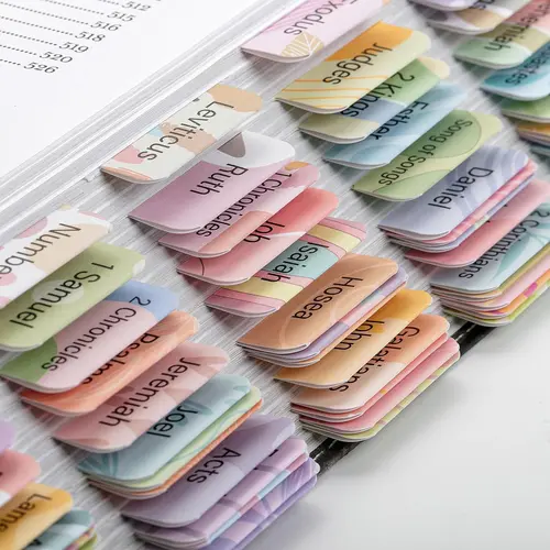 Mr Pen Laminated Pastel Color-Coded Bible Tabs (120 Pcs) - Efficient Book Accessories, Office Index Labels, Reference Tools for Women’s Study Bibles with Durability, Clarity