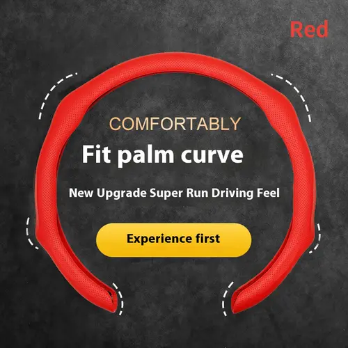 New Upgrade Napa Leather Steering Wheel Cover Universal Fit Anti-Slip Sweat-Absorbing Car Accessories