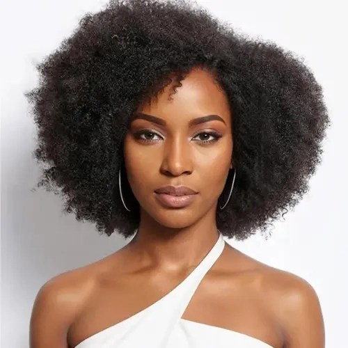 Imani 14in Remy Human Hair Short Puff Curly Wig, 13x4x2 HD Lace Front Wig, 250% Density, Natural Line, Heat Safe, Soft Smooth, Braidable, Affordable,sohochic