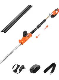VEVOR Cordless Power Hedge Trimmer, 20V 1200RPM with 20in Blades & Extendable Design, Portable Outdoor Gadget, Father's Day Gift