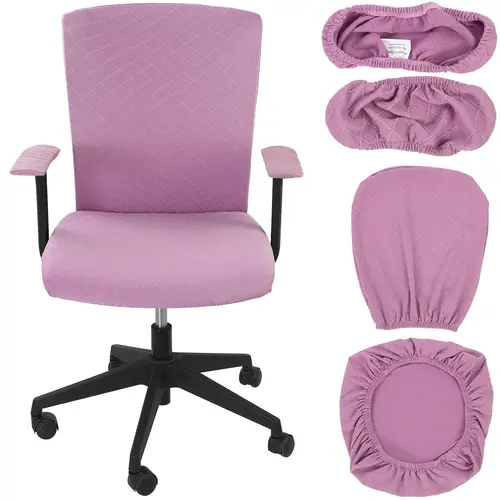 Back to School Office Chair Covers for WFH Teachers Gilrs, Stretchable Seat Covers Dust-Proof Roatating Chair Protector, No Chairs