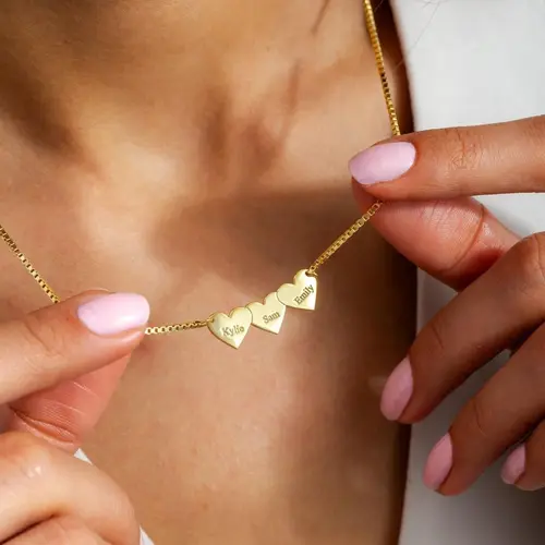 AS029 Stainless Steel Women's Gold Love Lettering Meaningful Necklace Name Necklace Birthday Gift