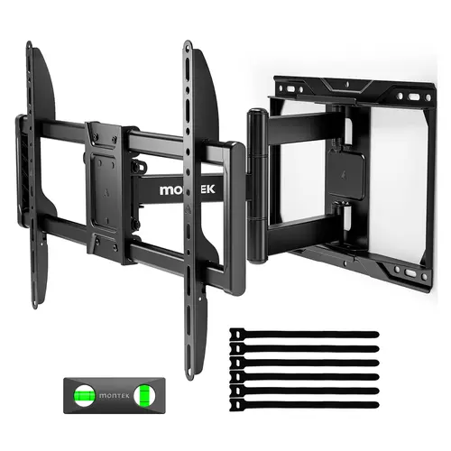 monTEK Modern Full Motion Adjustable TV Wall Mount for 13-120 Inch Flat & Curved TVs, Swivel-Tilt Articulating Bracket, 264 lbs Weight Capacity, Compatible with Monitors