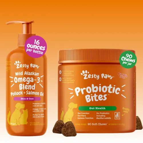 Vitality Gut & Skin Duo (16 oz Salmon Oil + 90ct Probiotic Bites)
